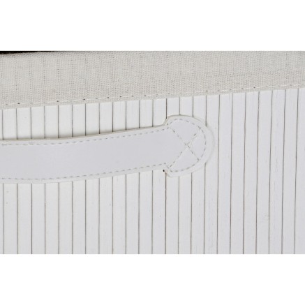 Schubladenschrank DKD Home Decor Weiß Bambus Paulonia-Holz 42 x 32 x 2