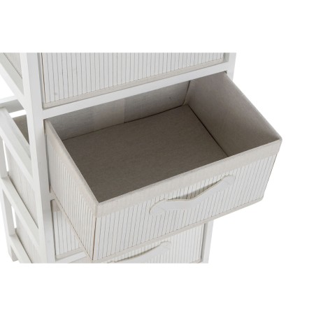 Cassettiera DKD Home Decor Bianco Bambù Legno di paulownia 42 x 32 x