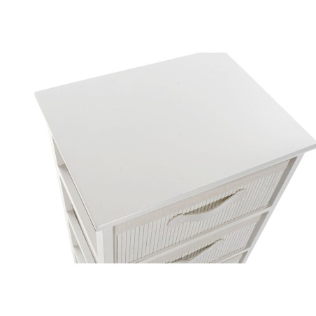 Cassettiera DKD Home Decor Bianco Bambù Legno di paulownia 42 x 32 x