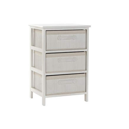Cajonera DKD Home Decor Blanco Bambú Madera de Paulonia 42 x 32 x 63