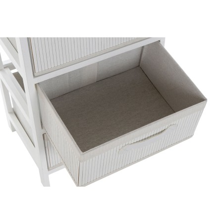 Cajonera DKD Home Decor Blanco Bambú Madera de Paulonia 42 x 32 x 63
