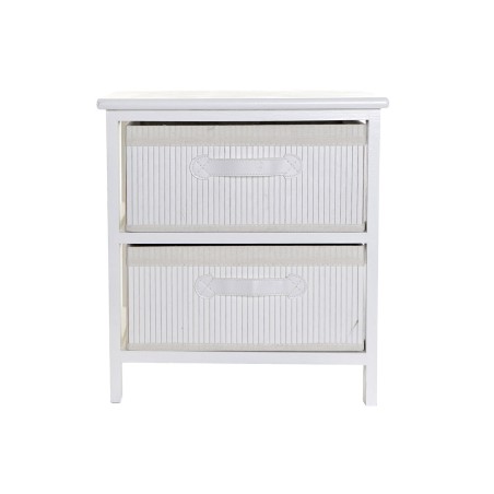 Cassettiera DKD Home Decor Bianco Bambù Legno di paulownia 42 x 32 x