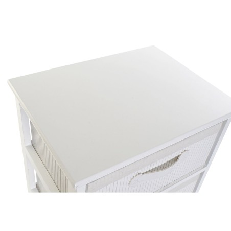 Cassettiera DKD Home Decor Bianco Bambù Legno di paulownia 42 x 32 x