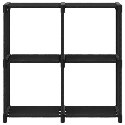 Étagère d'affichage 4 cubes Noir 69x30x72,5 cm Tissu 2