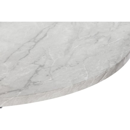 Table d'appoint DKD Home Decor Blanc Noir Doré Métal Bois MDF 80 x 8 2