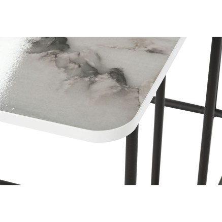 Satz mit 2 Tischen DKD Home Decor Weiß Schwarz 51 x 43 x 49 cm 2
