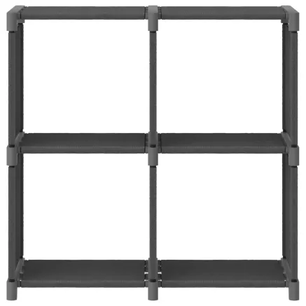 Étagère d'affichage 4 cubes Gris 69x30x72,5 cm Tissu 2