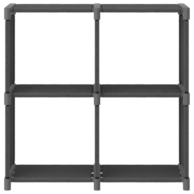Étagère d'affichage 4 cubes Gris 69x30x72,5 cm Tissu