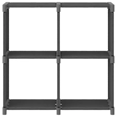 Étagère d'affichage 4 cubes Gris 69x30x72,5 cm Tissu