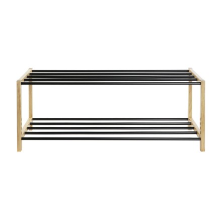 Schuhschrank Home ESPRIT Schwarz natürlich 80 x 31 x 32 cm 2