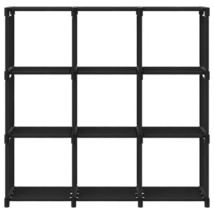 Étagère d'affichage 9 cubes Noir 103x30x107,5 cm Tissu 2