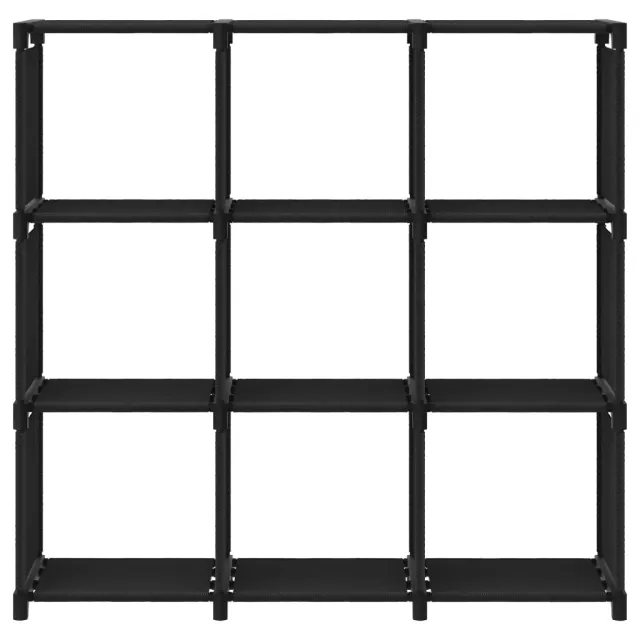 Étagère d'affichage 9 cubes Noir 103x30x107,5 cm Tissu