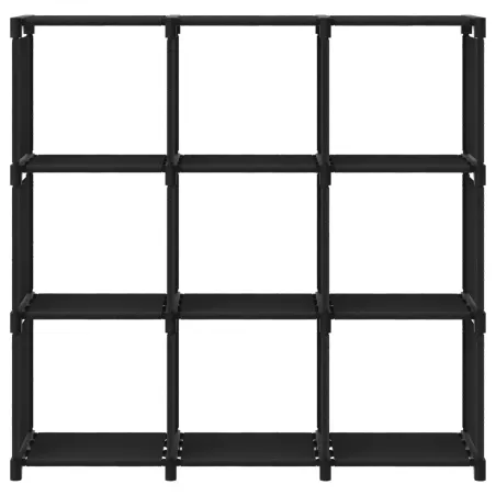Étagère d'affichage 9 cubes Noir 103x30x107,5 cm Tissu