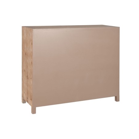 Cassettiera Home ESPRIT Nero Naturale Metallo Abete Cottage 110 x 40 x