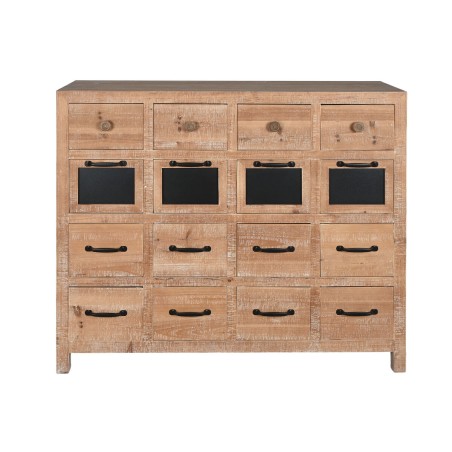 Ladenkast Home ESPRIT Zwart Natuurlijk Metaal Spar Cottage 110 x 40 x