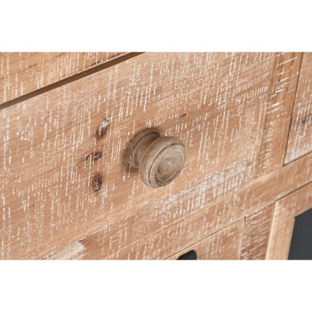 Ladenkast Home ESPRIT Zwart Natuurlijk Metaal Spar Cottage 110 x 40 x