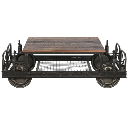 Mesa de Centro DKD Home Decor Metal 147 x 48 x 76 cm 2