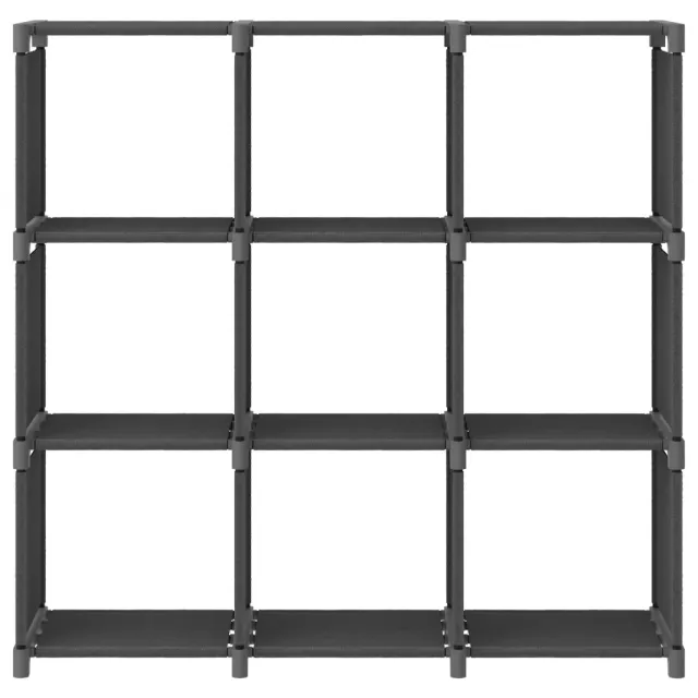 Étagère d'affichage 9 cubes Gris 103x30x107,5 cm Tissu
