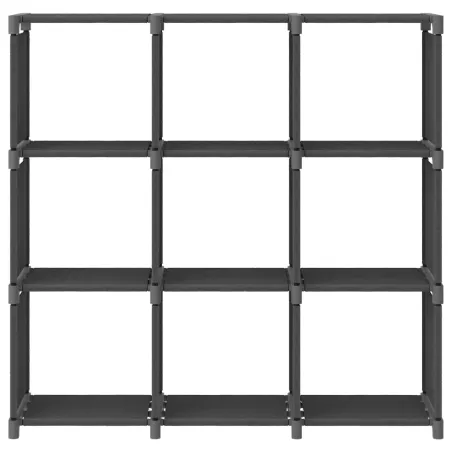 Étagère d'affichage 9 cubes Gris 103x30x107,5 cm Tissu
