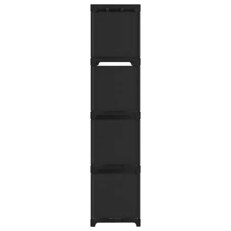 Étagère d'affichage 12 cubes Noir 103x30x141 cm Tissu