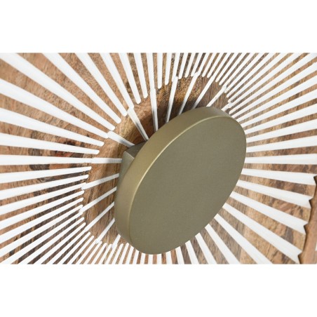 Dientafel Home ESPRIT Wit Gouden Natuurlijk Hout 145 x 45 x 80 cm