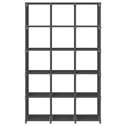 Étagère d'affichage 15 cubes Gris 103x30x175,5 cm Tissu 2