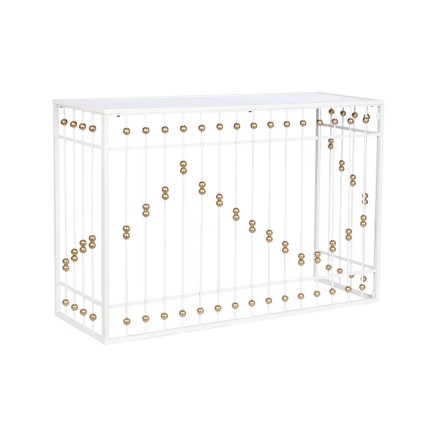 Recibidor Home ESPRIT Blanco Dorado 120 x 40 x 80 cm