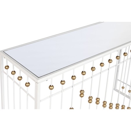 Recibidor Home ESPRIT Blanco Dorado 120 x 40 x 80 cm