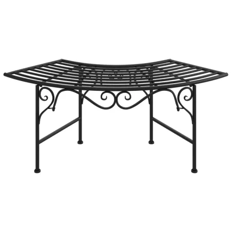 Banc tour d'arbre 113 cm Noir Acier