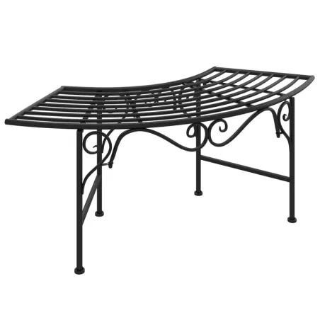 Banc tour d'arbre 113 cm Noir Acier