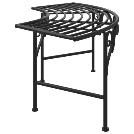 Banc tour d'arbre 113 cm Noir Acier