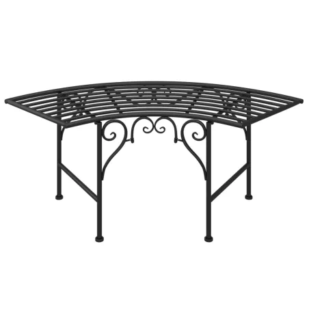 Banc tour d'arbre 113 cm Noir Acier