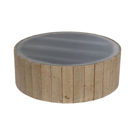 Hoofdtafel Home ESPRIT Spar Hout MDF 90 x 90 x 30 cm