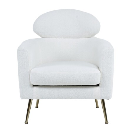 Armstoel Home ESPRIT Wit Zilverkleurig Metaal 71 x 75 x 95 cm