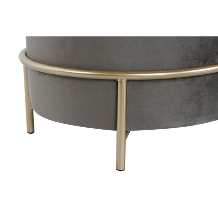 Fußstütze DKD Home Decor Braun Grau Gold Metall 48 x 48 x 46 cm 2