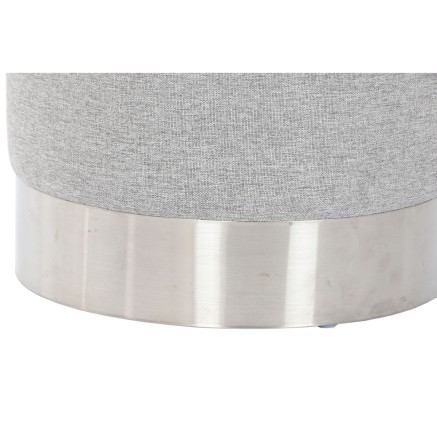 Repose-pied Home ESPRIT Gris Argenté 35 x 35 x 42 cm 2