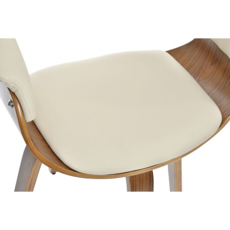 Keukenstoel DKD Home Decor Bruin Crème 61 x 46 x 78 cm