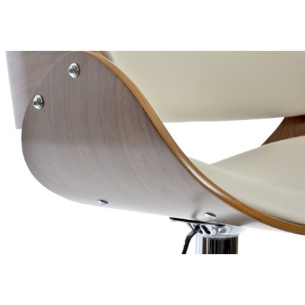 Taburete DKD Home Decor Marrón Crema Nogal 54 x 53 x 101,5 cm 2