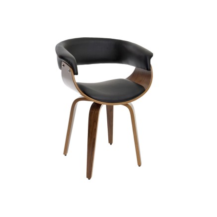 Chaise de Salle à Manger DKD Home Decor Marron Noir 61 x 46 x 78 cm