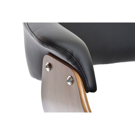 Chaise de Salle à Manger DKD Home Decor Marron Noir 61 x 46 x 78 cm 2