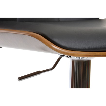 Silla DKD Home Decor Marrón Negro Plateado 50 x 52 x 121 cm 2