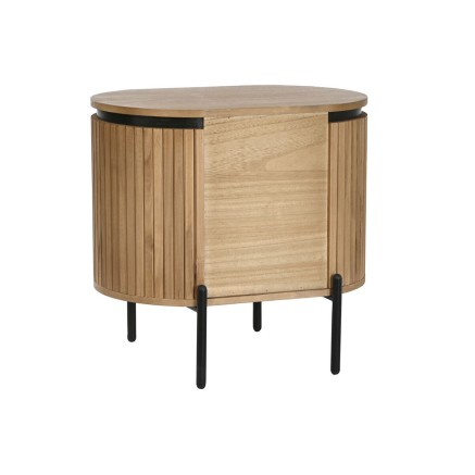 Table de Nuit Home ESPRIT Naturel Métal Bois de paulownia 60 x 43 x 5 2
