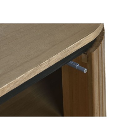 Comodino Home ESPRIT Naturale Metallo Legno di paulownia 60 x 43 x 57