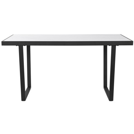 Table de Salle à Manger Home ESPRIT Blanc Noir Métal 150 x 80 x 75 c 2