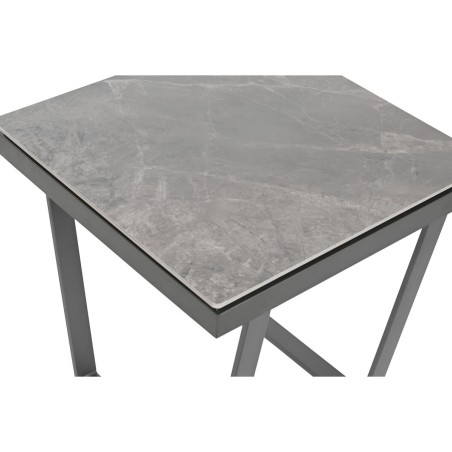 Bijzettafel Home ESPRIT Grijs Metaal 51 x 51 x 53 cm