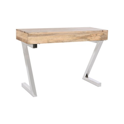 Konsolentisch mit Schubladen Home ESPRIT Braun Silberfarben Hellbraun 2