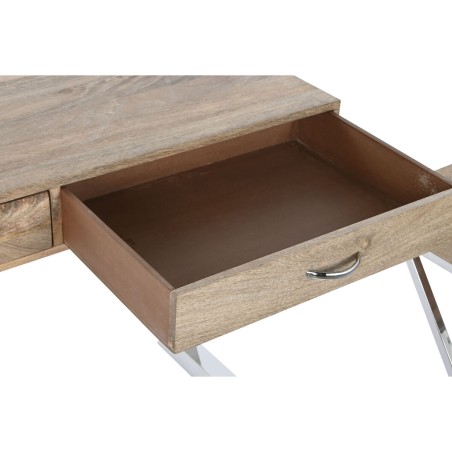 Zijtafel met lades Home ESPRIT Bruin Zilverkleurig Lichtbruin 110 x 40