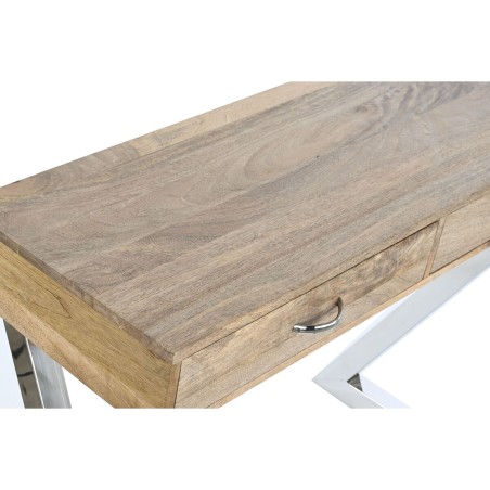 Zijtafel met lades Home ESPRIT Bruin Zilverkleurig Lichtbruin 110 x 40