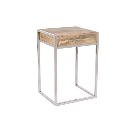 Juego de 2 mesas Home ESPRIT Marrón Plateado Natural Acero Madera de 2