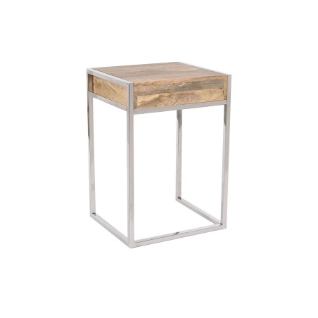 Set van 2 tafels Home ESPRIT Bruin Zilverkleurig Natuurlijk Staal Mang